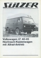VW / Sulzer LT Prospekt 1970er Jahre