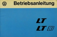 VW LT / LT D Bedienungsanleitung 8.1977
