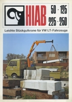 VW LT mit HIAB Stückgutkran brochure 10.1978