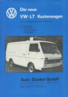 VW LT Kastenwagen brochure 1980s