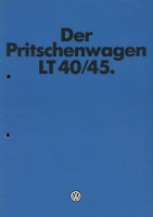 VW LT 40 / 45 Pritschenwagen Prospekt 8.1980