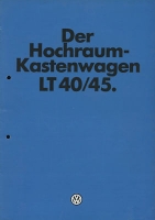 VW LT 40 / 45 Kastenwagen brochure 8.1980