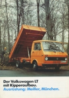 VW LT mit Kipperaufbau Prospekt 8.1982