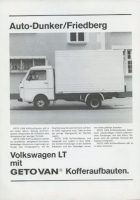 VW LT mit Kofferaufbauten brochure 1980s