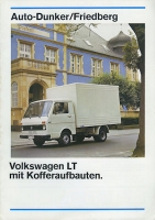 VW LT / Dunker Kofferaufbauten brochure 1980s