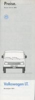 VW LT Pricelist 12.1986