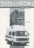 VW LT Westfalia Sven Hedin Pricelist 6.1988