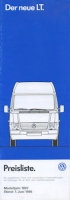 VW LT Pricelist 6.1996