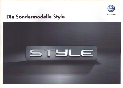 VW Style Sondermodelle Prospekt 5.2011