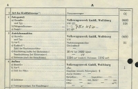 VW Käfer Original Ersatz-Fahrzeugbrief 1954