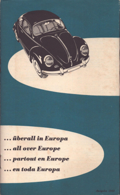 VW Service und Straßenkarte Europa 1960