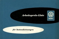 VW Arbeitspreise 1960