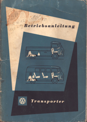 VW T 1 Bedienungsanleitung 1.1961