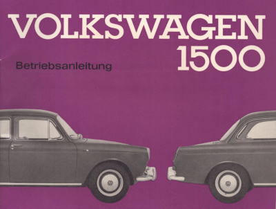 VW 1500 Bedienungsanleitung 3.1962