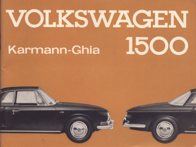 VW Karmann Ghia 1500 Bedienungsanleitung 3.1962