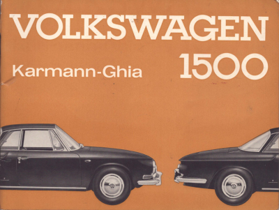 VW Karmann Ghia 1500 Bedienungsanleitung 3.1963
