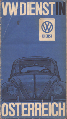 VW Service und Straßenkarte Östereich 1960er Jahre