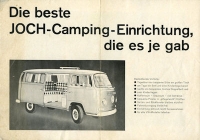 VW / Joch T 2 Camping Prospekt ca. 1970