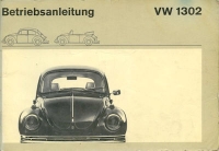 VW Käfer 1302 1302 S owner`s manual 8.1970