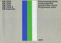 VW Käfer colors 1971