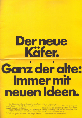 VW Käfer 1200 / 1303 Prospekt 8.1974