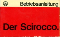 VW Scirocco owner`s manual 8.1974