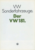 VW 181 Sonderfahrzeuge brochure 8.1974