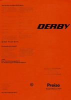 VW Derby Preisliste 2.1977