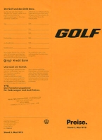 VW Golf 1 pricelist 5.1978