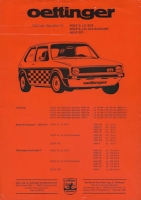 VW / Oettinger Golf brochure 9.1977