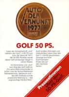 VW Golf 1 Press vote 11.1977