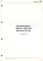 VW Golf 1 / Scirocco 1 Stromlaufplan 1978