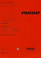 VW Passat Preisliste 8.1978