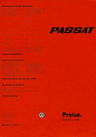 VW Passat Preisliste 5.1979