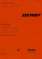 VW Derby Preisliste 8.1978