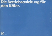 VW Käfer 1200 owner`s manual 8.1979