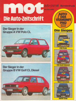 VW MOT Sonderdruck Auto der Vernunft 1982