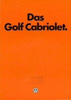 VW Golf 1 Cabriolet Prospekt 12.1979