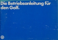 VW Golf 1 owner`s manual 1.1980