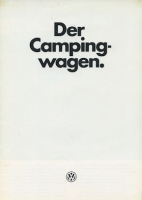 VW T 3 Campingwagen brochure 8.1979