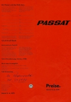 VW Passat Preisliste 8.1979