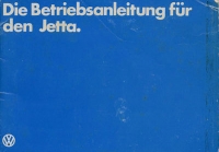 VW Jetta Mappe mit Bedienungsanleitung 10.1979