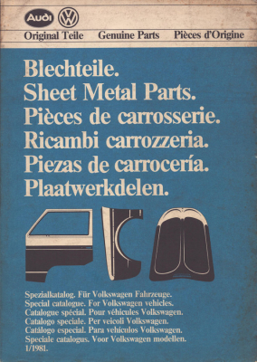 VW Blechteile Bildkatalog 1981