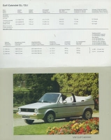 Preview: VW / Karmann Golf 1 Cabriolet Prospekt 1980er Jahre