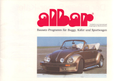 VW Käfer Albar Bausatz Programm 1982