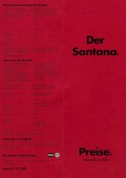 VW Santana Preisliste 12.1981