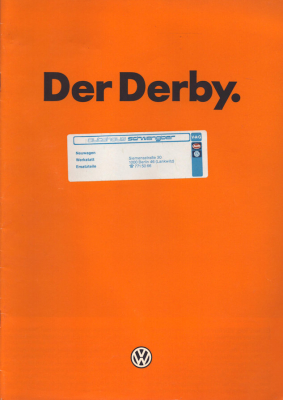 VW Derby 2 Prospekt 8.1982