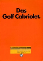 VW Golf 1 Cabriolet brochure 8.1982