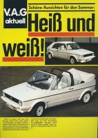 VW Golf 1 Cabriolet Heiß und weiß brochure 2.1983