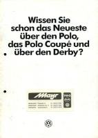 VW Polo 2 / Derby 2 Das Neuste! Prospekt 6.1984